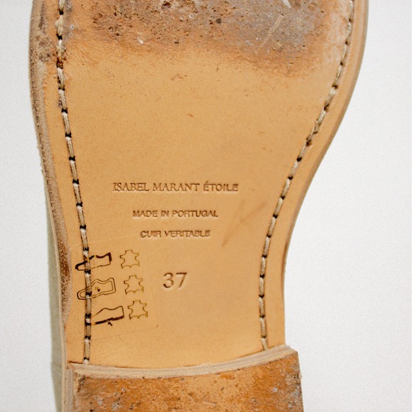 Isabel Marant Etoile Crisi Suede Ankle Boots Taupe Western Women's Size 37 - Picture 12 of 13